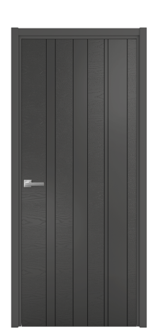 Дверь межкомнатная Lingo 02 Цвет Антрацит Brash Покрытие Эмаль брашированная  Наличник L 50 Цена 46325