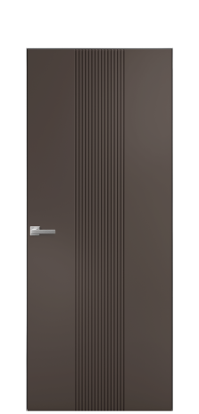 Дверь межкомнатная Mezzo 11 Цвет Коричневый Покрытие Эмаль  Наличник Скрытый короб хром Цена 43793