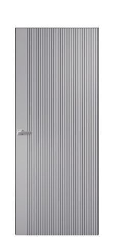 Дверь межкомнатная Mezzo 12 Цвет Галечный Покрытие Эмаль  Наличник Скрытый короб хром Цена 43793