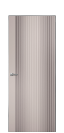 Дверь межкомнатная Mezzo 12 Цвет Пудра Покрытие Эмаль  Наличник Скрытый короб хром Цена 42450