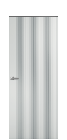 Дверь межкомнатная Меццо 12 Цвет Облачный Покрытие Эмаль  Наличник Скрытый короб хром Цена 42450