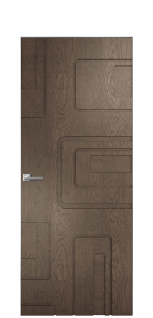 Дверь межкомнатная Capriccio 01 Цвет Дуб Марракеш Покрытие Шпон натуральный  Наличник Скрытый короб хром Цена 80760