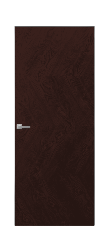 Дверь межкомнатная Unit 01 Цвет Мореный Дуб Покрытие Шпон натуральный  Наличник Скрытый короб хром Цена 55850