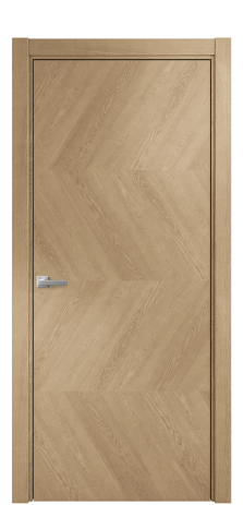 Дверь межкомнатная Юнит 01 Цвет Дуб Светлый Покрытие Шпон натуральный  Наличник L 75 Цена 58050