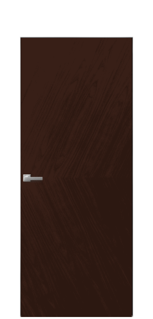 Дверь межкомнатная Unit 03 Цвет Каштановый Орех Покрытие Шпон натуральный  Наличник Скрытый короб хром Цена 54850