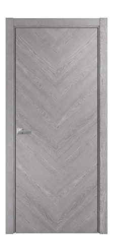 Дверь межкомнатная Unit 04 Цвет Дуб Кварц Покрытие Шпон натуральный  Наличник L 75 Цена 54050