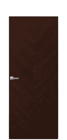 Дверь межкомнатная Unit 04 Цвет Каштановый Орех Покрытие Шпон натуральный  Наличник Скрытый короб хром Цена 72810
