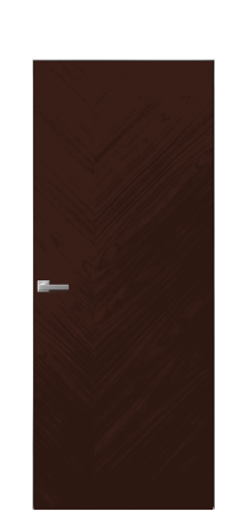 Дверь межкомнатная Unit 05 Цвет Каштановый Орех Покрытие Шпон натуральный  Наличник Скрытый короб хром Цена 54850