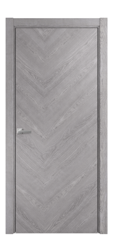 Дверь межкомнатная Unit 05 Цвет Дуб Кварц Покрытие Шпон натуральный  Наличник L 75 Цена 54600