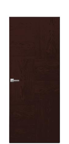 Дверь межкомнатная Unit 06 Цвет Мореный Дуб Покрытие Шпон натуральный  Наличник Скрытый короб хром Цена 66750