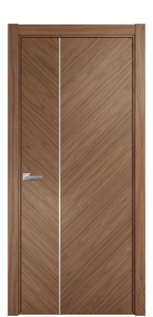 Дверь межкомнатная Unit Slot 10-111 Цвет Дуб Кварц Покрытие Шпон натуральный  Наличник Скрытый короб хром Цена 74010