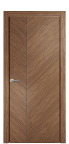 Дверь межкомнатная Unit Slot 10-111 Цвет Американский Орех Покрытие Шпон натуральный  Наличник L 75 Цена 58535