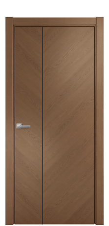 Дверь межкомнатная Unit Slot 10-111 Цвет Дуб Темный Покрытие Шпон натуральный  Наличник L 75 Цена 53800