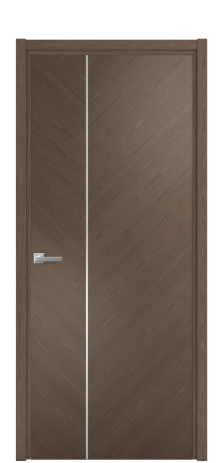 Дверь межкомнатная Unit Slot 10-111 Цвет ESPRESSO 1604C Покрытие Шпон Fine Line  Наличник L 50 Цена 53789