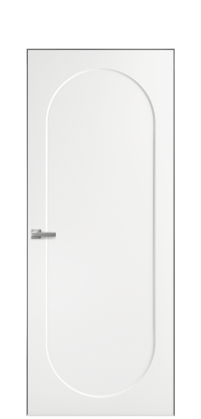 Дверь межкомнатная Anse 1 Цвет Белый Покрытие Эмаль  Наличник Скрытый короб хром Цена 54109