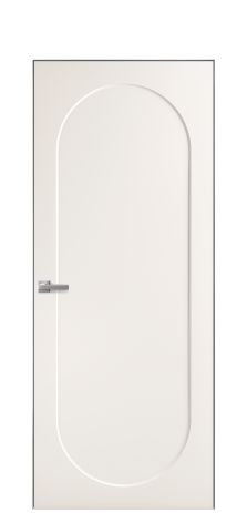 Дверь межкомнатная Anse 1 Цвет Молочный Покрытие Эмаль  Наличник Скрытый короб хром Цена 54109