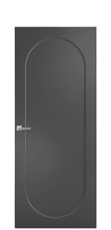 Дверь межкомнатная Anse 1 Цвет Антрацит Покрытие Эмаль  Наличник Скрытый короб хром Цена 63053