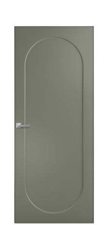 Дверь межкомнатная Anse 1 Цвет Зеленый Покрытие Эмаль  Наличник Скрытый короб хром Цена 63200