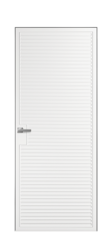 Дверь межкомнатная Space 01 Цвет Белый Покрытие Эмаль  Наличник Скрытый короб хром Цена 66610