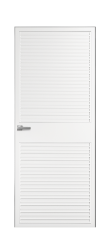 Дверь межкомнатная Space 02 Цвет Белый Покрытие Эмаль  Наличник Скрытый короб хром Цена 66610