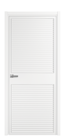 Дверь межкомнатная Space 02 Цвет Белый Покрытие Эмаль  Наличник L 50 Цена 44865