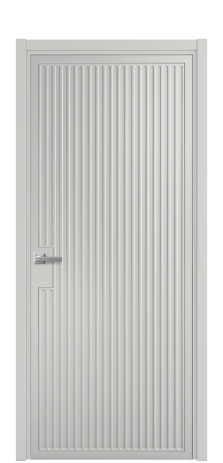 Дверь межкомнатная Space 12 Цвет Крем Покрытие Эмаль  Наличник Скрытый короб хром Цена 49450