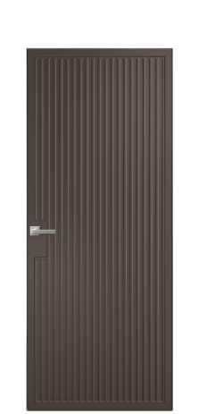 Дверь межкомнатная Space 12 Цвет Коричневый Покрытие Эмаль  Наличник Скрытый короб хром Цена 68303
