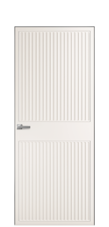 Дверь межкомнатная Space 22 Цвет Молочный Покрытие Эмаль  Наличник Скрытый короб хром Цена 66610