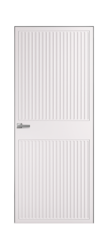 Дверь межкомнатная Space 22 Цвет Крем Покрытие Эмаль  Наличник Скрытый короб хром Цена 63200