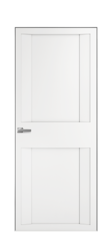 Дверь межкомнатная Podio 01 Цвет Белый Покрытие Эмаль  Наличник Скрытый короб хром Цена 66610