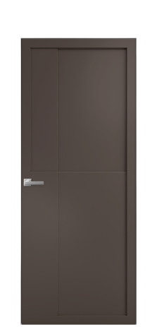 Дверь межкомнатная Podio 02 Цвет Коричневый Покрытие Эмаль  Наличник Скрытый короб хром Цена 68303