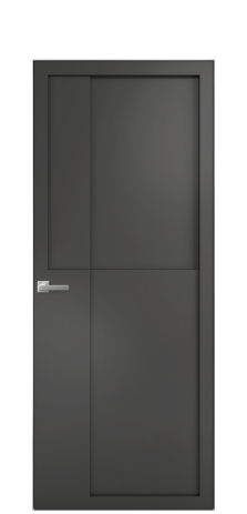 Дверь межкомнатная Podio 02 Цвет Антрацит Покрытие Эмаль  Наличник Скрытый короб хром Цена 68303