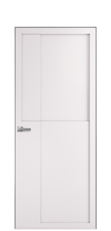 Дверь межкомнатная Podio 02 Цвет Крем Покрытие Эмаль  Наличник Скрытый короб хром Цена 85850