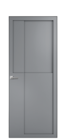 Дверь межкомнатная Podio 02 Цвет Гриджио Покрытие Эмаль  Наличник Скрытый короб хром Цена 85850