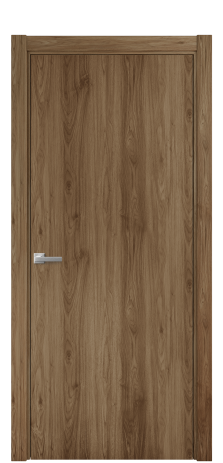Дверь межкомнатная Porte 39-00 Цвет Орех NY классический Покрытие ПВХ WOOD NATURAL Наличник Скрытый короб хром Цена 34904