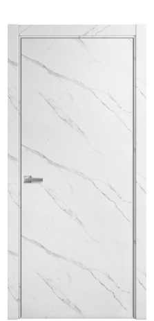 Дверь межкомнатная Porte 39-00 Цвет Monte white soft Покрытие ПВХ ORIGINAL Наличник Скрытый короб хром Цена 34904