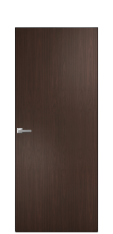Дверь межкомнатная Porte 39-00 Цвет Каштановый Орех Покрытие Шпон натуральный вертикаль Наличник Скрытый короб хром Цена 41850