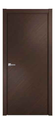 Дверь межкомнатная Porte 39-00 Цвет Каштановый Орех Покрытие Шпон натуральный диагональ Наличник L 75 Цена 50875