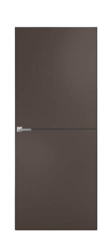 Дверь межкомнатная Slot 10-001 Цвет Коричневый Покрытие Эмаль  Наличник Скрытый короб хром Цена 44003