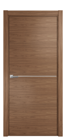 Дверь межкомнатная Slot 10-001 Цвет Американский Орех Покрытие Шпон натуральный  Наличник L 75 Цена 53300