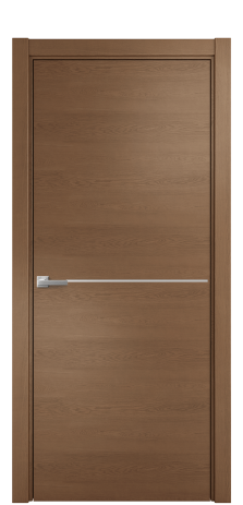 Дверь межкомнатная Slot 10-001 Цвет Дуб Темный Покрытие Шпон натуральный  Наличник L 75 Цена 48750