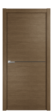 Дверь межкомнатная Slot 10-001 Цвет Дуб Шоколад Покрытие Шпон масло  Наличник L 75 Цена 43175