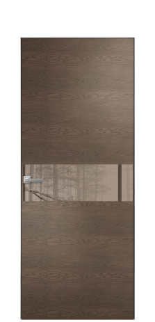 Дверь межкомнатная Ветро 11 Цвет Дуб Марракеш Покрытие Шпон натуральный  Наличник Скрытый короб хром Цена 49950