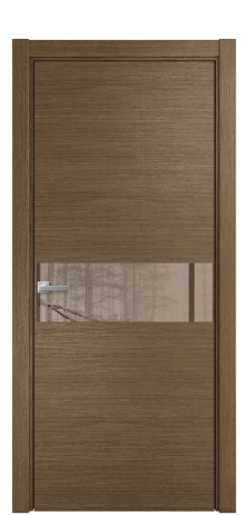 Дверь межкомнатная Ветро 11 Цвет Дуб Шоколад Покрытие Шпон масло  Наличник L 75 Цена 54775
