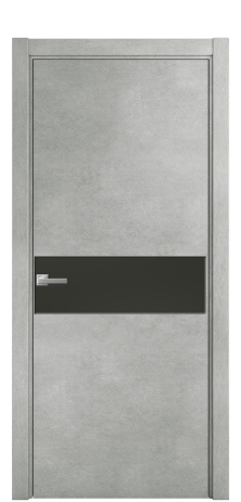 Дверь межкомнатная Ветро 11 Цвет Бетон серый Покрытие ПВХ ФАКТУРНЫЕ Наличник L 75 Цена 34100