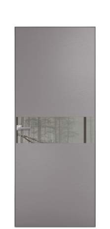 Дверь межкомнатная Ветро 11 Цвет Ясень Ирис Покрытие Шпон крашеный  Наличник Скрытый короб хром Цена 48350