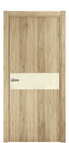 Дверь межкомнатная Vetro 11 Цвет Орех светлый Покрытие ПВХ ПОД ДЕРЕВО Наличник L 75 Цена 34100