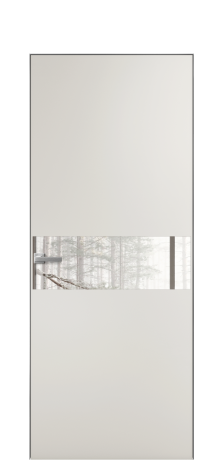 Дверь межкомнатная Vetro 11 Цвет Лайт Грей Покрытие ПВХ SOFT (ПЭТ) Наличник Скрытый короб хром Цена 58160