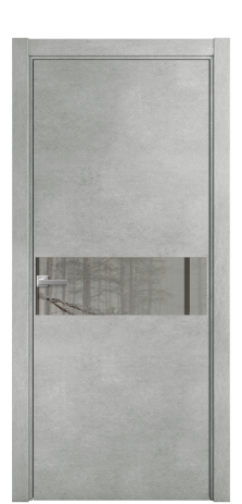 Дверь межкомнатная Vetro 11 Цвет Бетон серый Покрытие ПВХ ORIGINAL Наличник L 75 Цена 34600