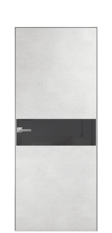 Дверь межкомнатная Vetro 11 Цвет Бетон известковый Покрытие ПВХ ORIGINAL Наличник Скрытый короб хром Цена 42560